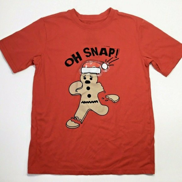 Seven Oaks Other - Light Up Funny Tee~Oh Snap~Gingerbread Man~Unisex~